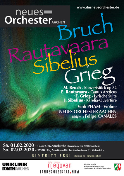 Konzert Grieg, Bruch, Rautavaara, Sibelius